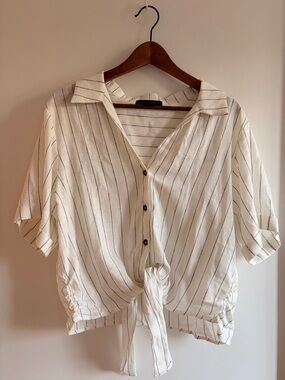 Sanctuary Black and White Striped Shirt